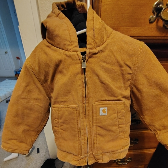 Carhartt Tan Hooded Jacket 2T - Picture 4 of 5